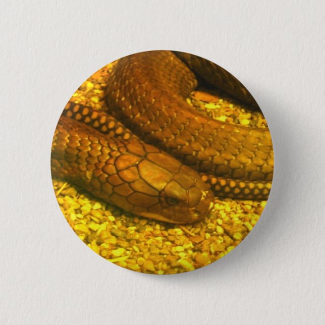 King Cobra 6 Cm Round Badge (Front)
