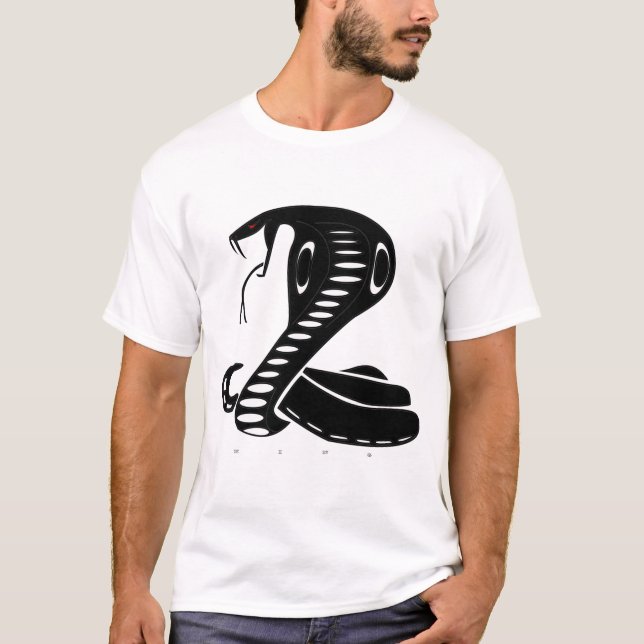King Cobra Black Design T-Shirt (Front)