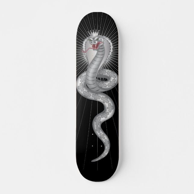 King Cobra - Black Skateboard (Front)