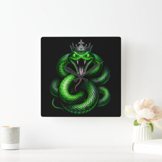 King Cobra Crown Wall Clock