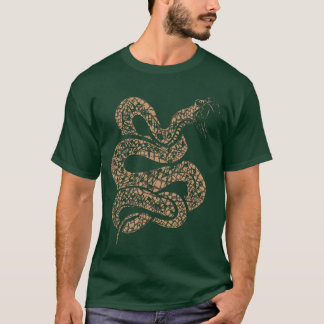 King Cobra Hissing Distressed Snake Lover Gift ret T-Shirt
