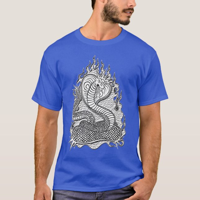 King Cobra On Fire T-Shirt (Front)