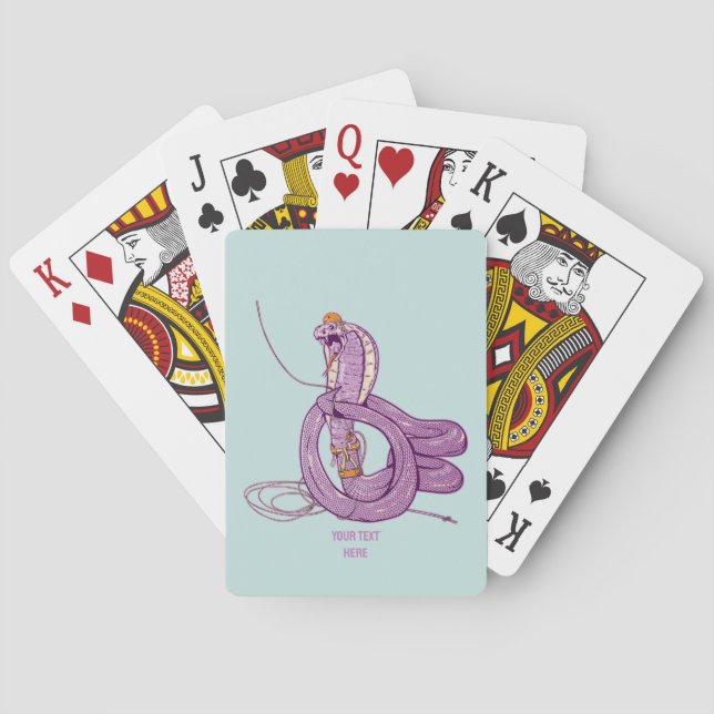 King Cobra Snake Rock Climbing Playing Cards (Back)