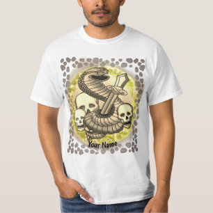 King Cobra Sword Skull  T-Shirt