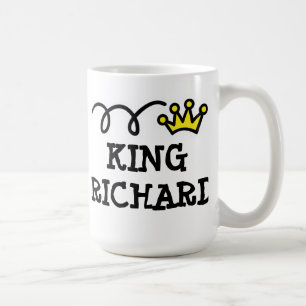 King coffee mug with personalised name