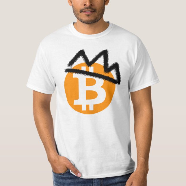 KING COIN _Bitcoin_Black Crown T-Shirt (Front)
