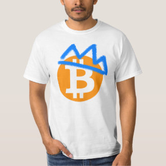 KING COIN _Bitcoin_Blue Graffiti Crown T-Shirt