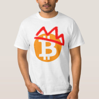 KING COIN _Bitcoin_Red Graffiti Crown T-Shirt