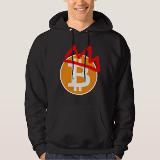 KING COIN_Red Graffiti Crown Bitcoin Hoodie