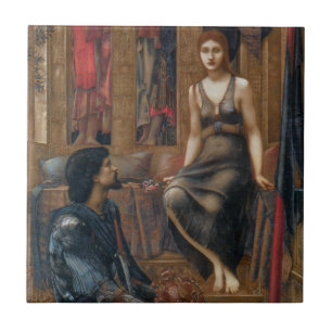 King Cophetua and the Beggar Maid (by Burne-Jones) Ceramic Tile
