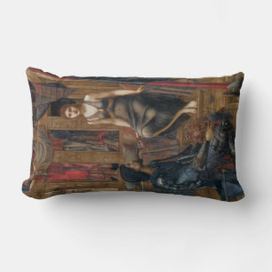 King Cophetua and the Beggar Maid (by Burne-Jones) Lumbar Cushion
