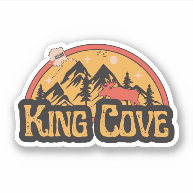 King Cove, Alaska Sticker (Front)