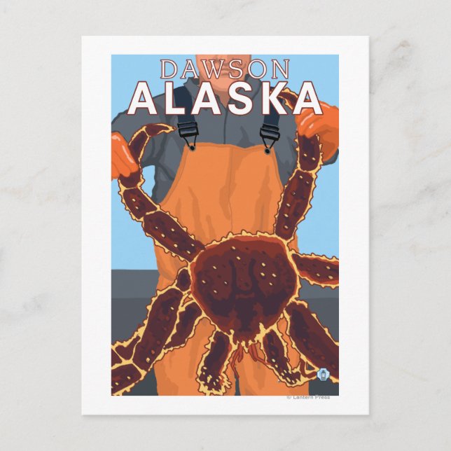 King Crab Fisherman - Dawson, Alaska Postcard (Front)