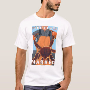 King Crab Fisherman - Pike Place Market, Seattle T-Shirt