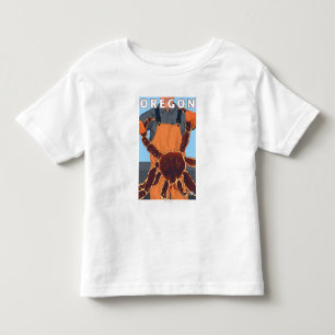 King Crab Fisherman- Vintage Travel Poster Toddler T-Shirt