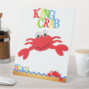 King Crab Pedestal Sign
