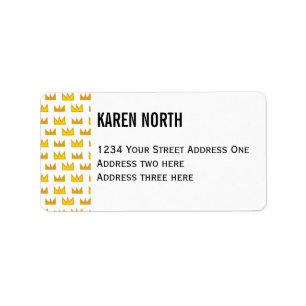 King Crown Art Label