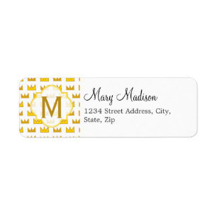 King Crown Art Return Address Label
