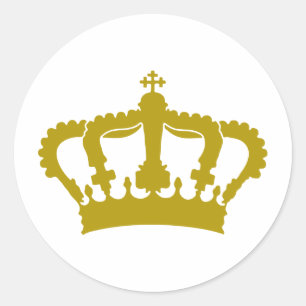 King Crown Classic Round Sticker