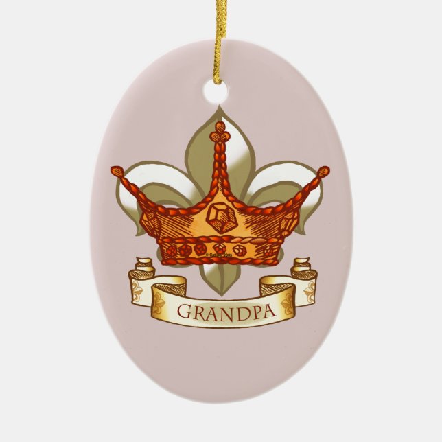 King Crown Grandpa  ornament (Front)