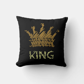 King crown handwritten art cushion