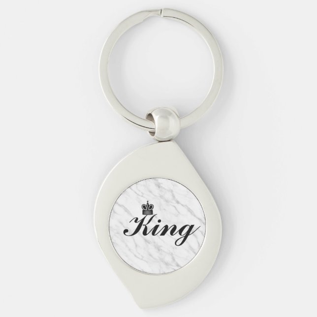 King Crown Keychain – Royal King Style Key Tag (Front)