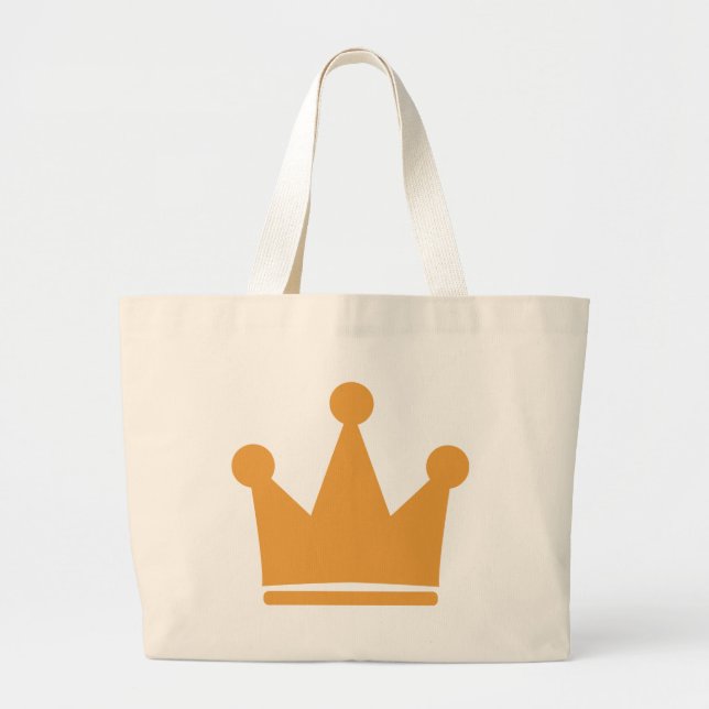 king crown large tote bag (Front)
