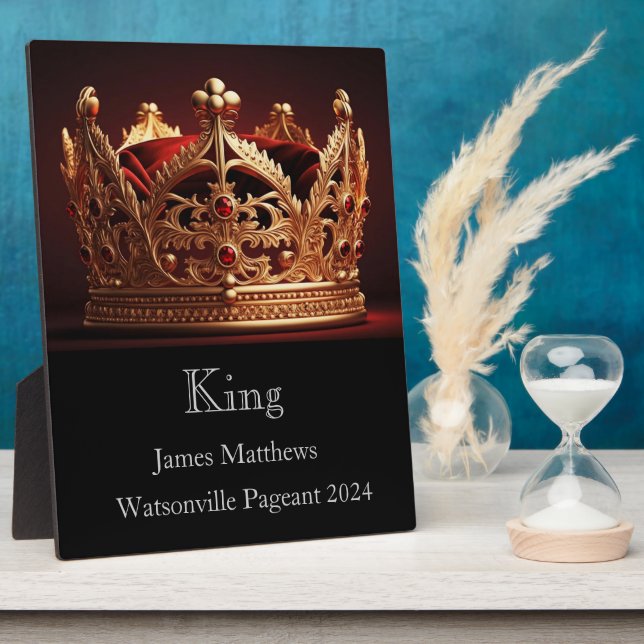 King Crown Pageant Plaque (Side)