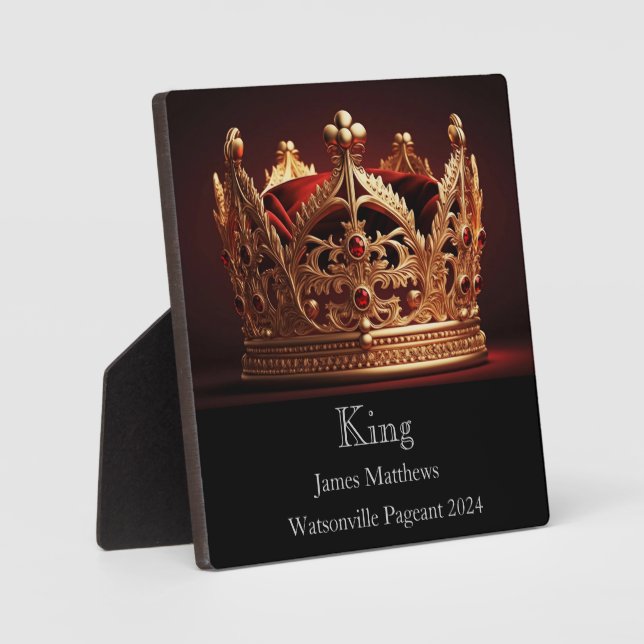 King Crown Pageant Plaque (Front)