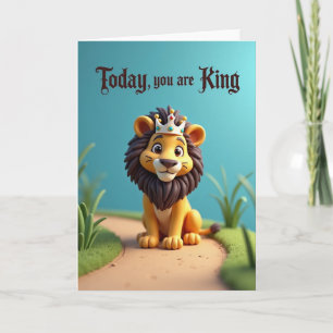 King Cub Fathers Day Scene Card