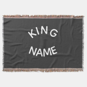King Custom Name – Royal Bold Design Throw Blanket