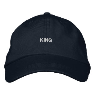 KING custom Navy Premium Quality-Hat Cotton Mens Embroidered Hat