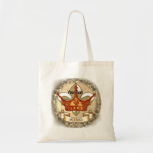 King Dad Banner Crown custom name Tote Bag