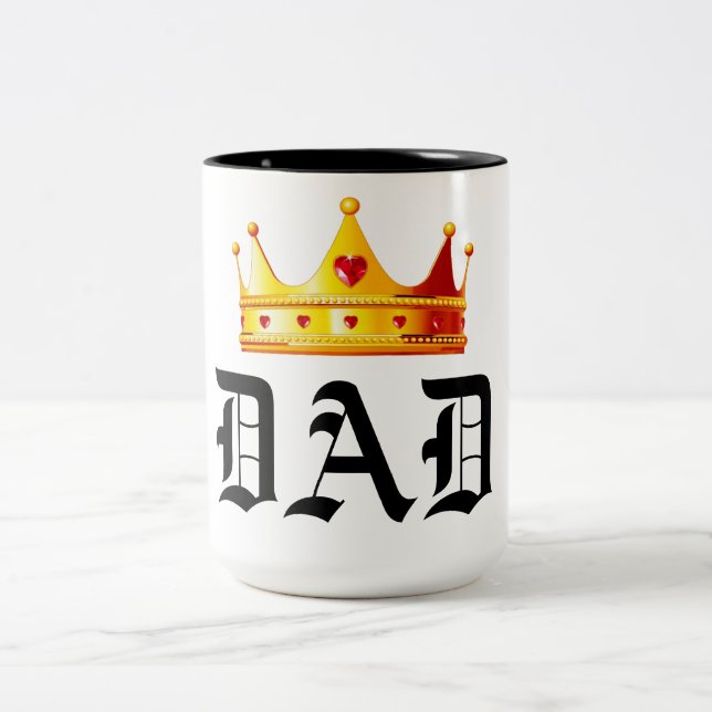 KING DAD  Two-Tone COFFEE MUG (Center)
