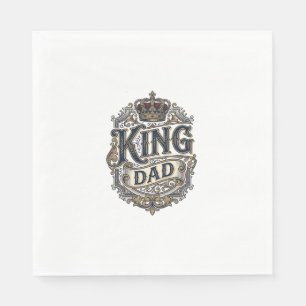 King Dad Vintage Engraving Father's Day Shirt_1 Napkin