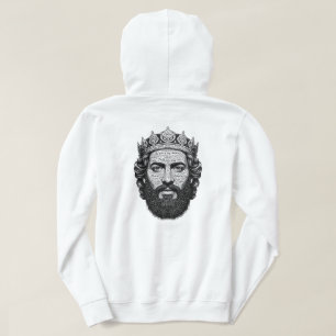 King David Calligraphy Portrait - Vintage Script Hoodie