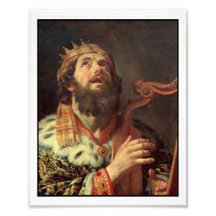 King David Playing His Harp Photo Print