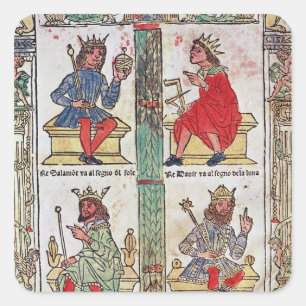 King David, Solomon, Luba and Turnis Square Sticker