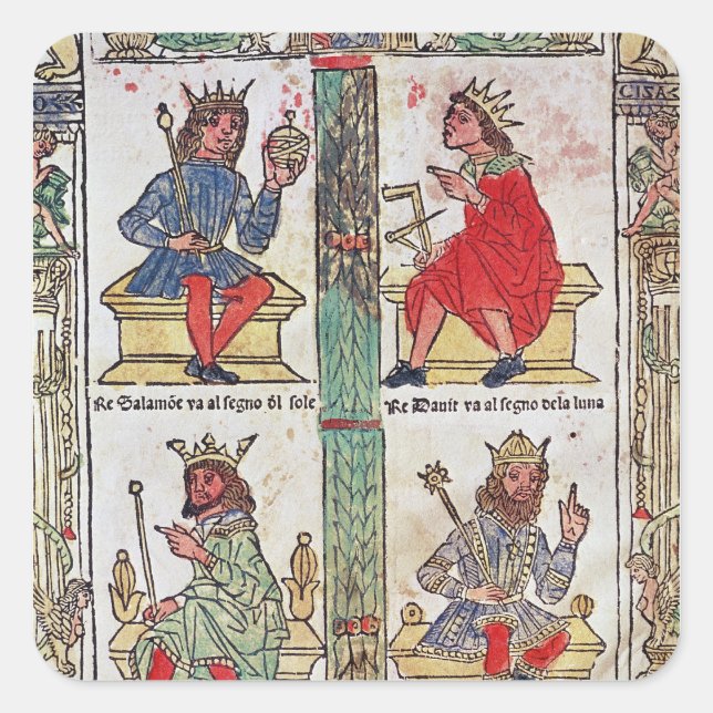 King David, Solomon, Luba and Turnis Square Sticker (Front)