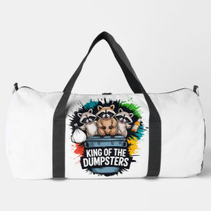 King Dumpsters Raccoon Splatter  Duffle Bag