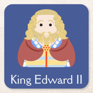 King Edward II of England Square Paper Coaster