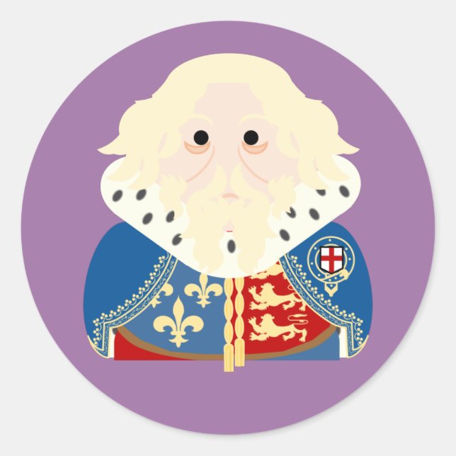 King Edward III of England Classic Round Sticker (Front)