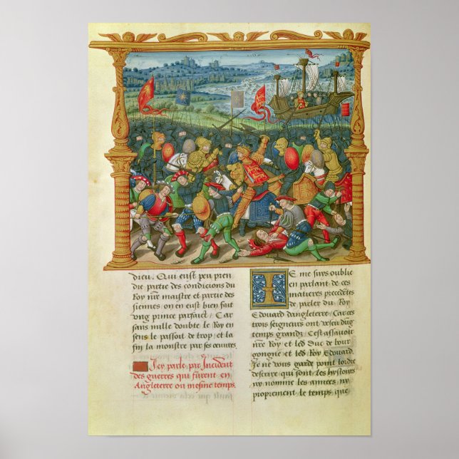 King Edward III Waging War at the Battle of Poster (Front)