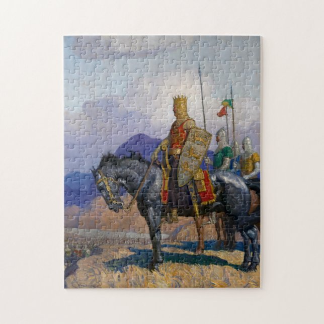 King Edward Views The Battle c. 1921 by N.C. Wyeth Jigsaw Puzzle (Vertical)