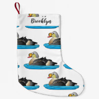 King eider bird cartoon illustration