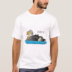 King eider bird cartoon illustration  T-Shirt
