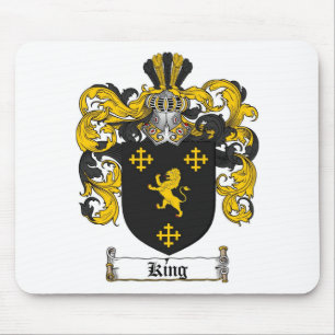 KING FAMILY CREST -  KING COAT OF ARMS MOUSE PAD