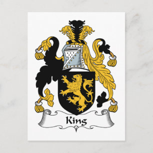 King Family Crest Postcard