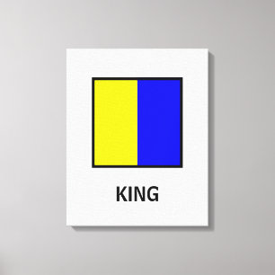 King Family Name Nautical Flag Canvas Print