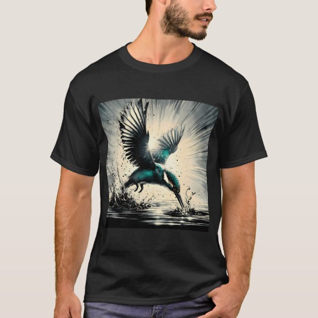 King Fisher, Ai Generated Art T-Shirt (Front)